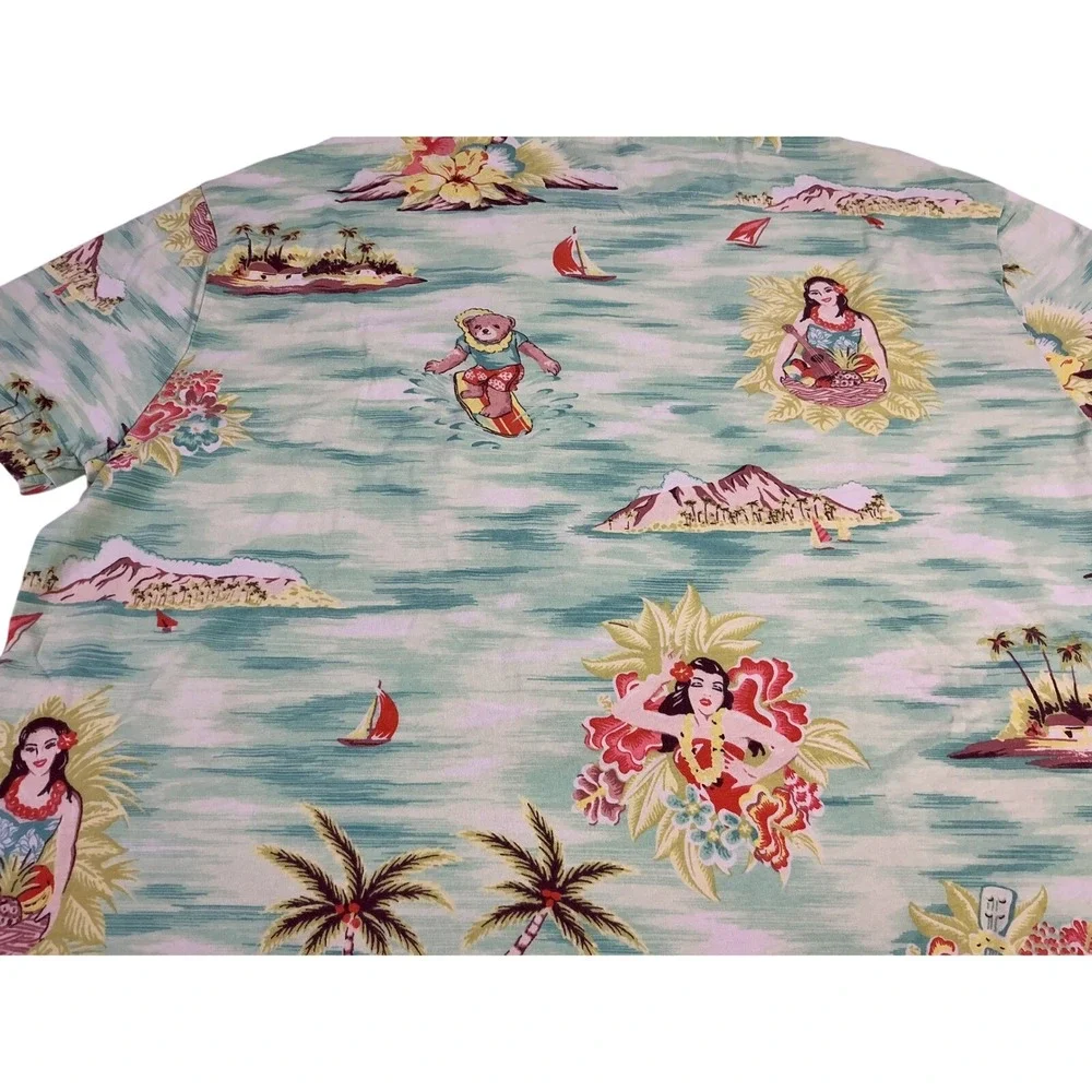 Polo Ralph Lauren Aloha Hawaiian Print T Shirt‎ Classic Fit Mens Medium Classic